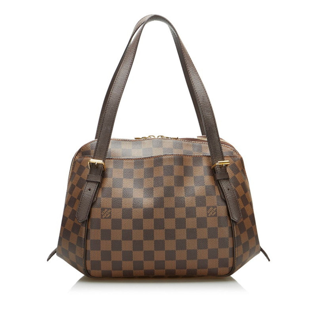 LOUIS VUITTON Damier Belem MM Handbag Shoulder Bag N51174 Brown PVC Leather Women's