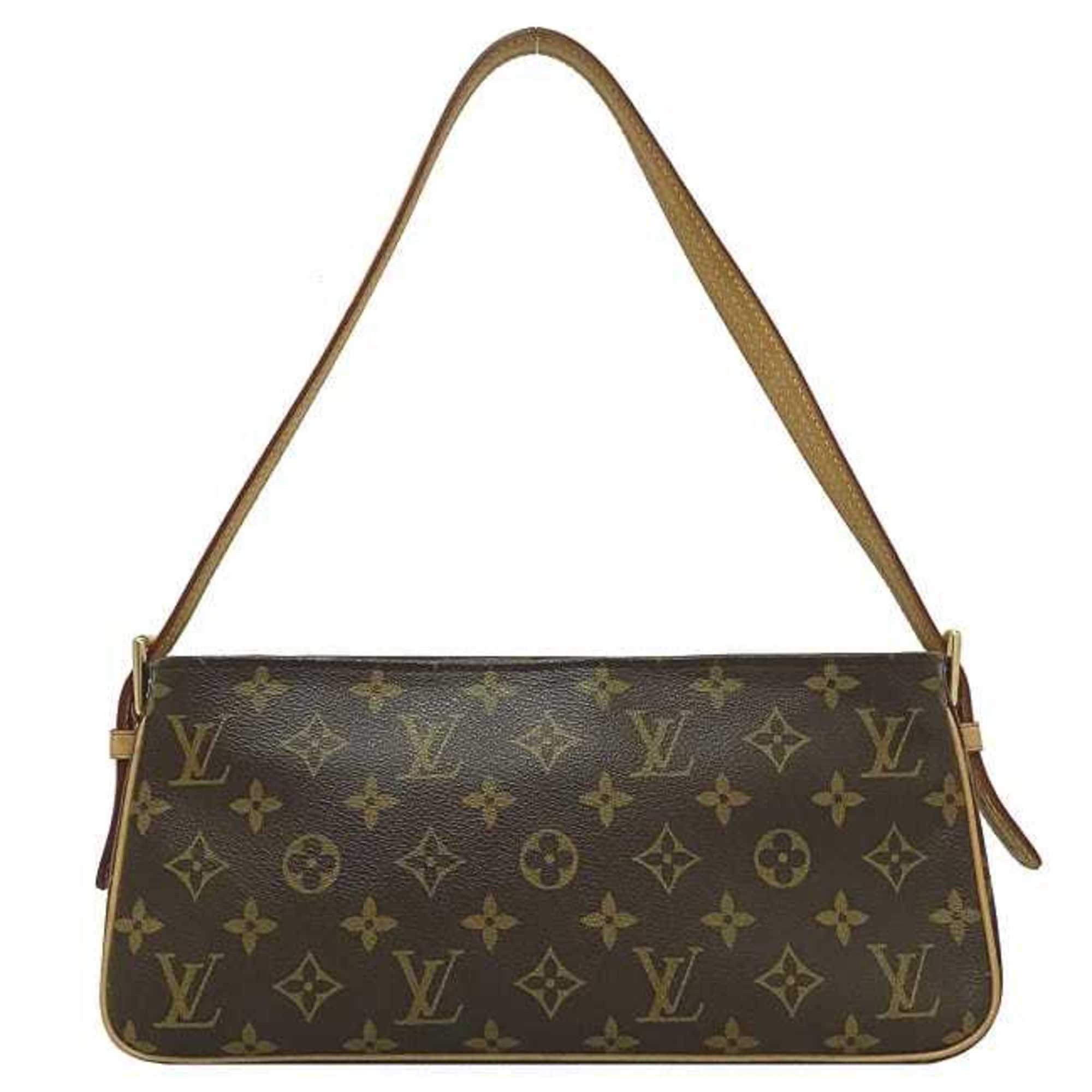 LOUIS VUITTON Bag Vibasite MM Brown Beige Monogram M51164 Canvas Nume Leather DU0084 Handbag LV