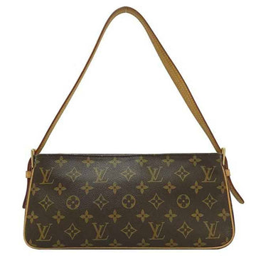 LOUIS VUITTON Bag Vibasite MM Brown Beige Monogram M51164 Canvas Nume Leather DU0084 Handbag LV