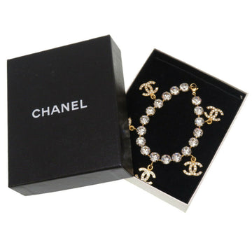Chanel Cocomark Rhinestone 95A Gold Bracelet