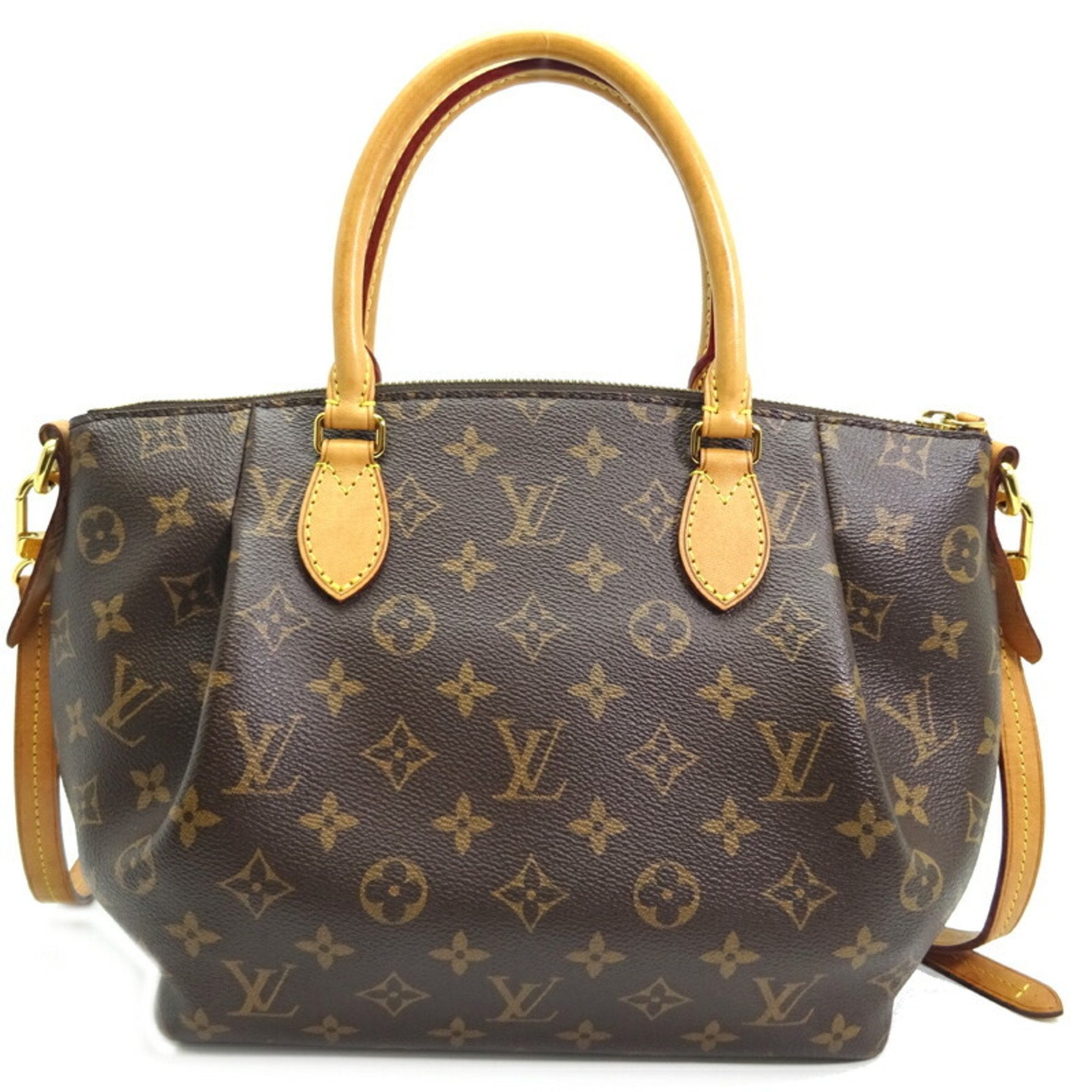 LOUIS VUITTON Turen PM Ladies Handbag M48813 Monogram Ebene [Brown]