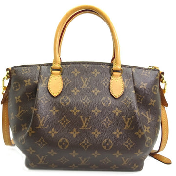LOUIS VUITTON Turen PM Ladies Handbag M48813 Monogram Ebene [Brown]