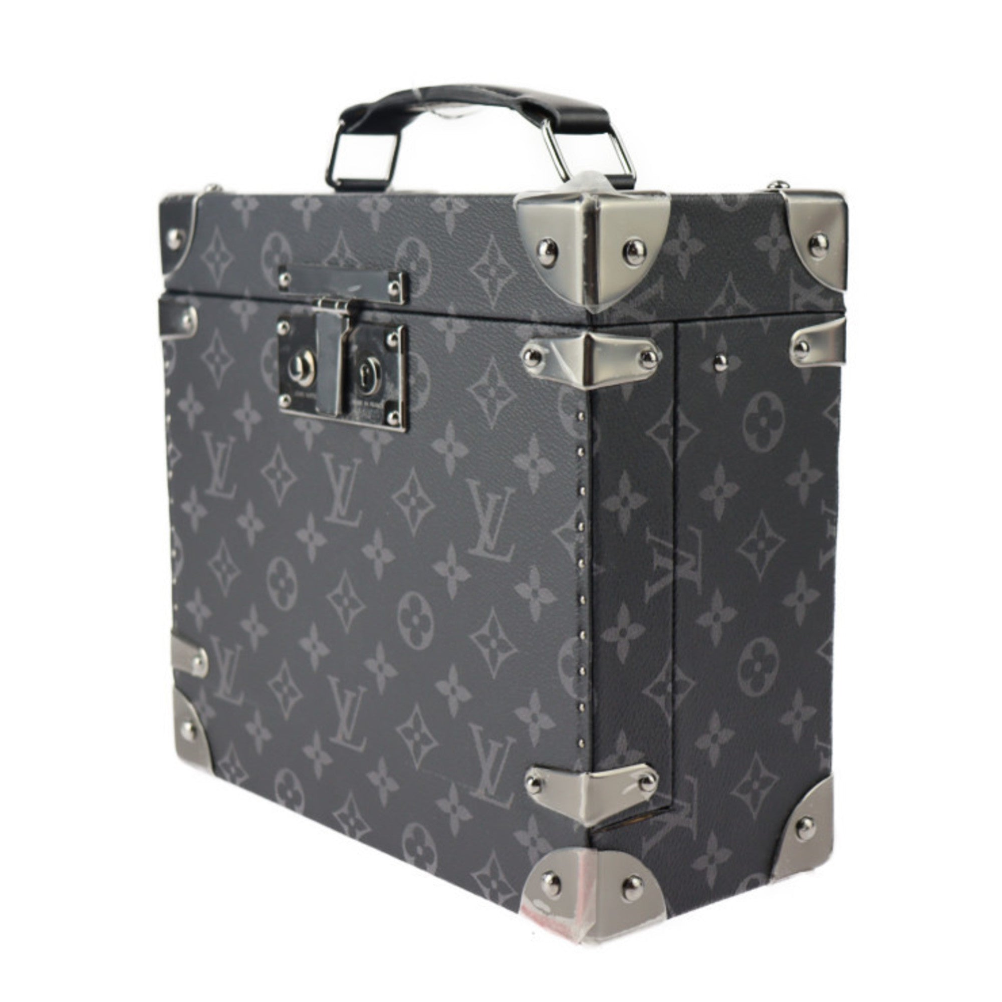 LOUIS VUITTON Fragrance Box Other Bag M20078 Monogram Eclipse Leather Black Silver Hardware Trunk Vanity