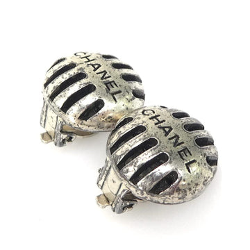 Chanel earrings metal silver ladies