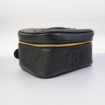 Chanel Caviar Skin Vanity Bag Women's Caviar Leather Vanity Bag Black