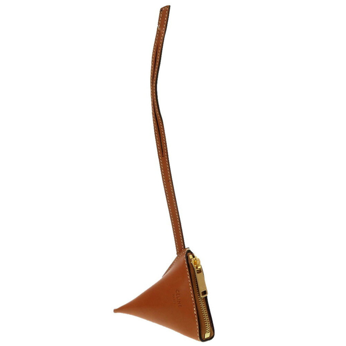 Celine Troche Leather Brown Coin Purse Case Charm