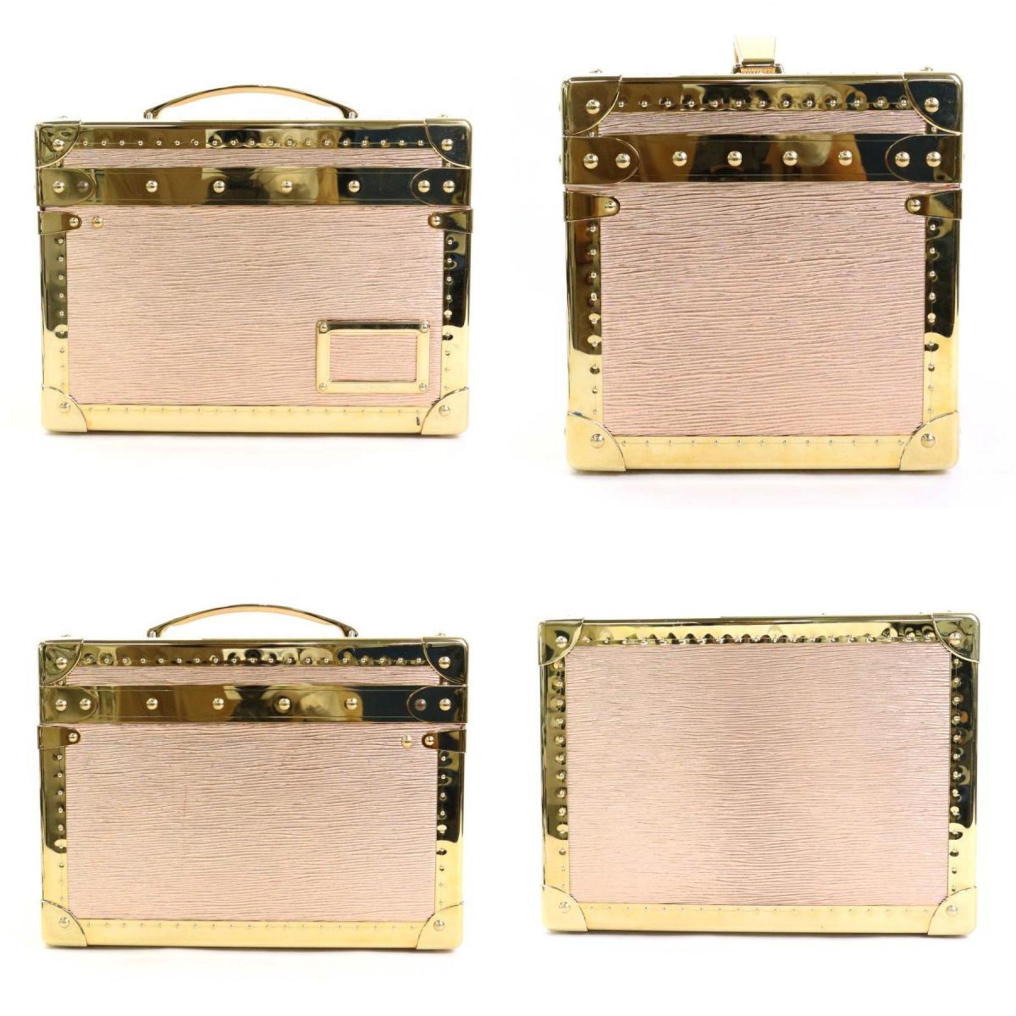 LOUIS VUITTON Make Box Trunk Epi Bowat Flacon Leather/Epi Pink Gold Unisex