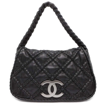 Chanel Shoulder Bag Matelasse Coco Mark Lambskin A36450 CHANEL Hand Black