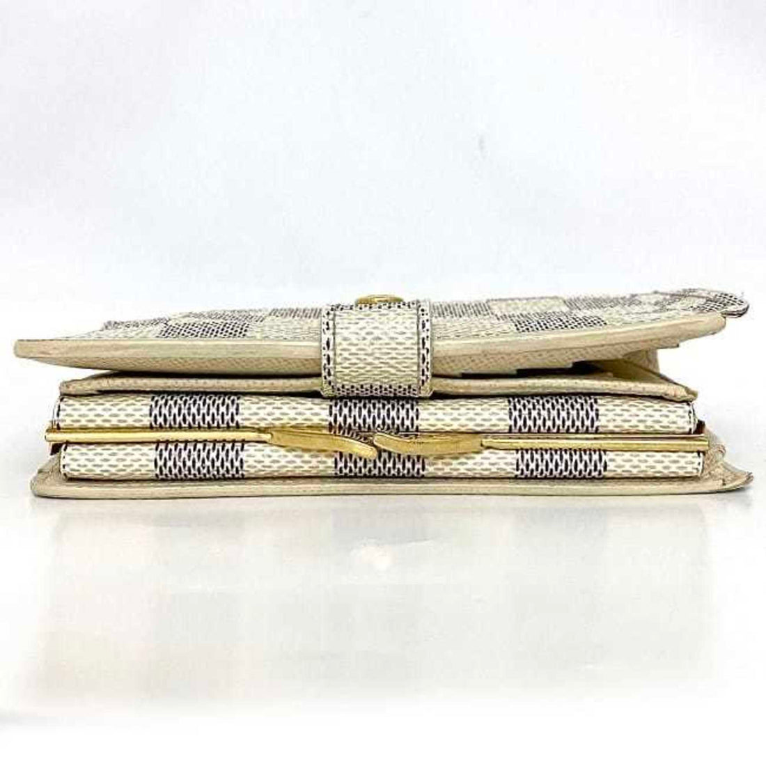 LOUIS VUITTON Wallet Portefeuille Viennois Gray White Damier Azur N61676 Bifold Canvas GP MI3047 Folding Gamaguchi