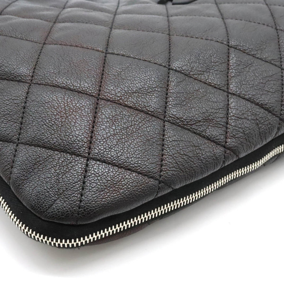 Chanel Matelasse Coco Mark Shoulder Bag Leather Black