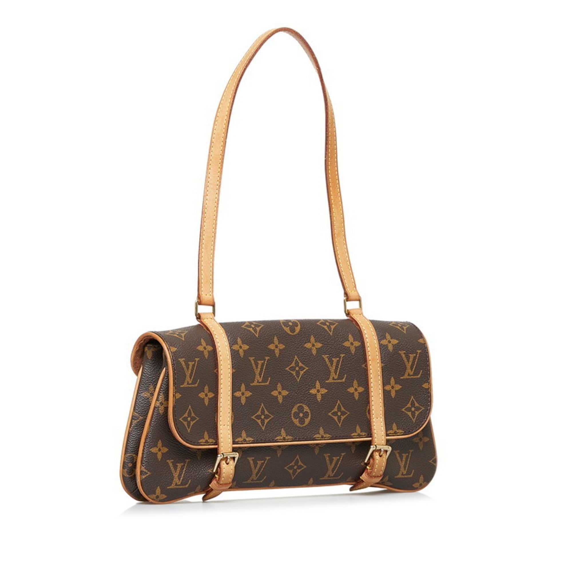 LOUIS VUITTON Monogram Marrel Shoulder Bag M51157 Brown PVC Leather Ladies