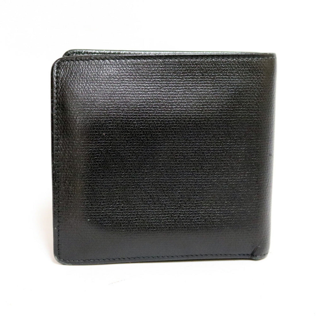 CHANEL bi-fold wallet Coco Button Mark CC Leather Black Women's Men's