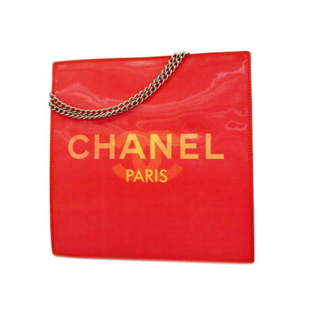 Chanel Shoulder Bag Chain Hologram Red Women's