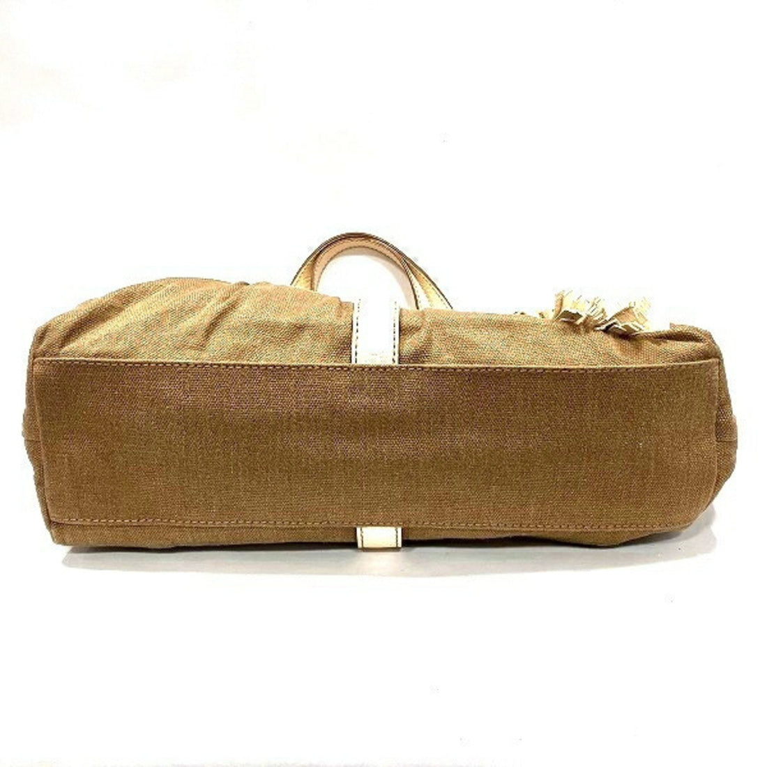 Celine Canvas Triomphe Charm Fringe Bag Handbag Ladies