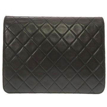 Chanel Lambskin Black Matelasse No. 3 Gold Chain Shoulder Bag