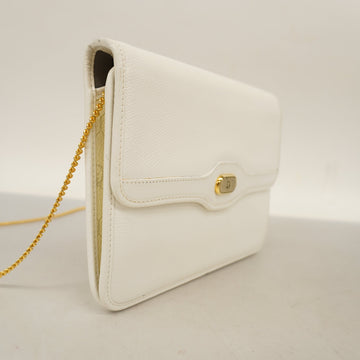 CHRISTIAN DIOR  Honeycomb Women's Leather Shoulder Bag White