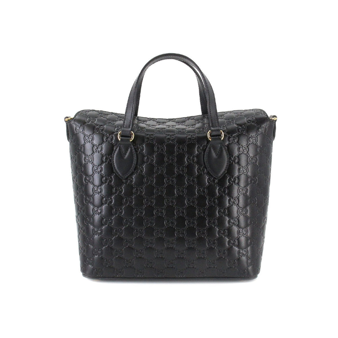 Gucci Guccisima 2way tote shoulder bag leather black 428226 Guccissima Bag