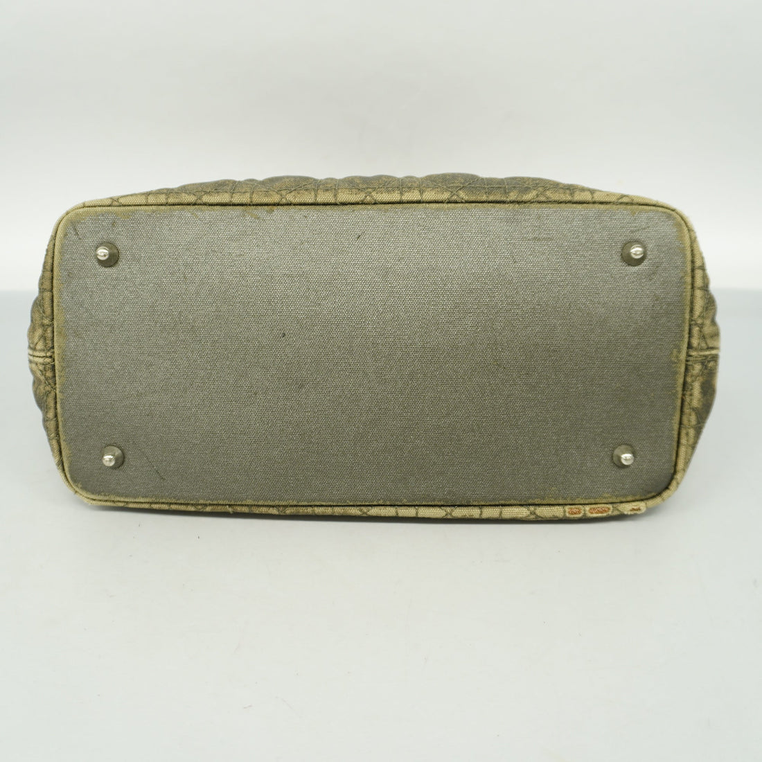 CHRISTIAN DIOR  Canage Women's Leather Tote Bag Dark Gray