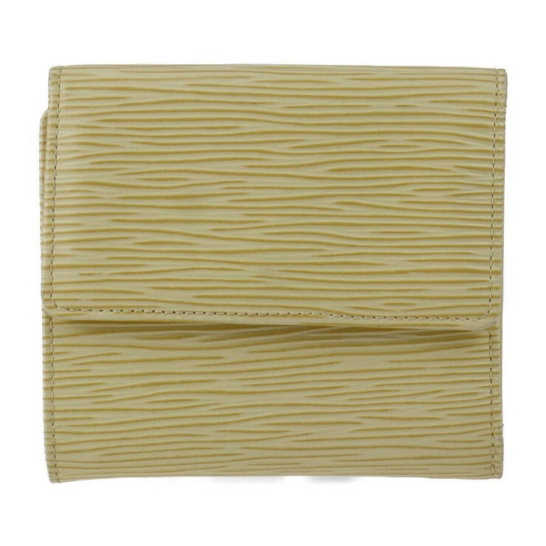 LOUIS VUITTON Portomone Bier Cult Credit Trifold Wallet M6348A Epi Leather Vanilla Yellow Cream Gold Hardware W Hook