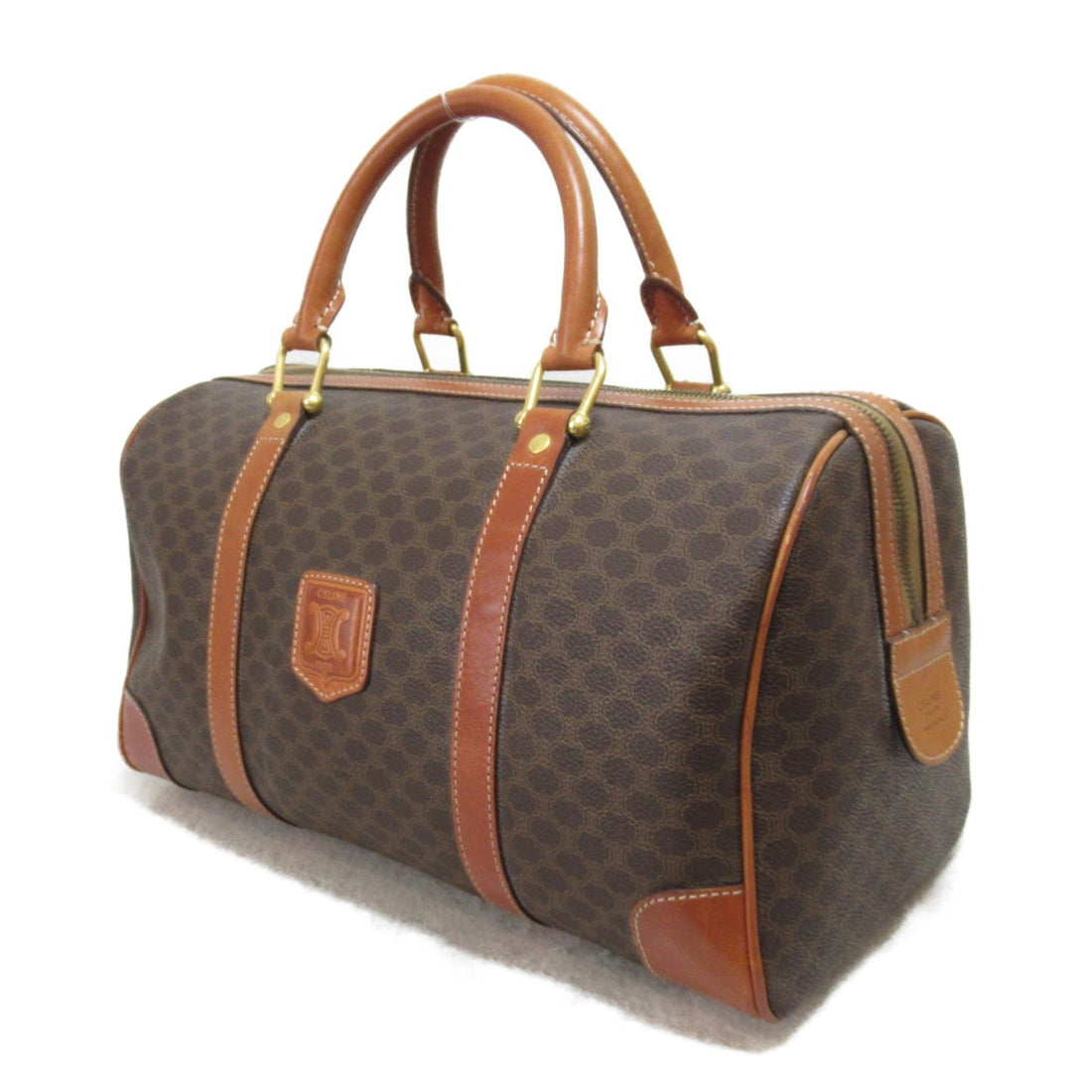 Celine Boston bag Brown Dark brown PVC coated canvas