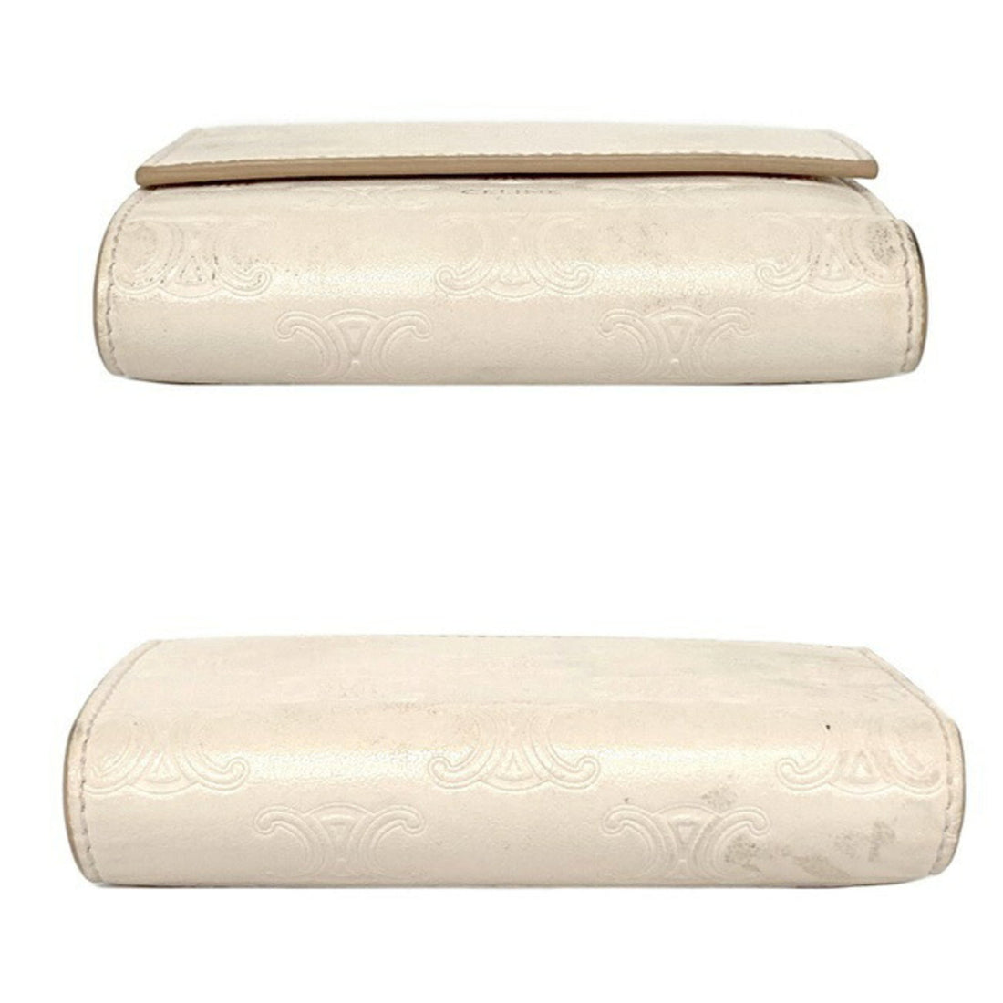 Celine Pink Triomphe 10B57 3BFU Leather Celine Ladies Tri-Fold Wallet Embossed