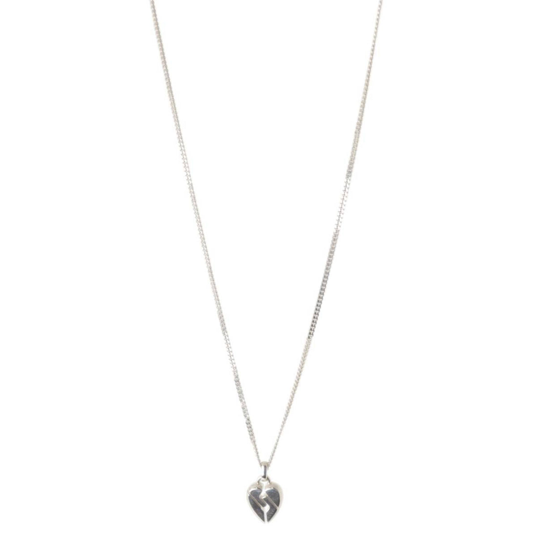 GUCCI / Gucci knot heart pendant necklace Sv925 about 45.2cm