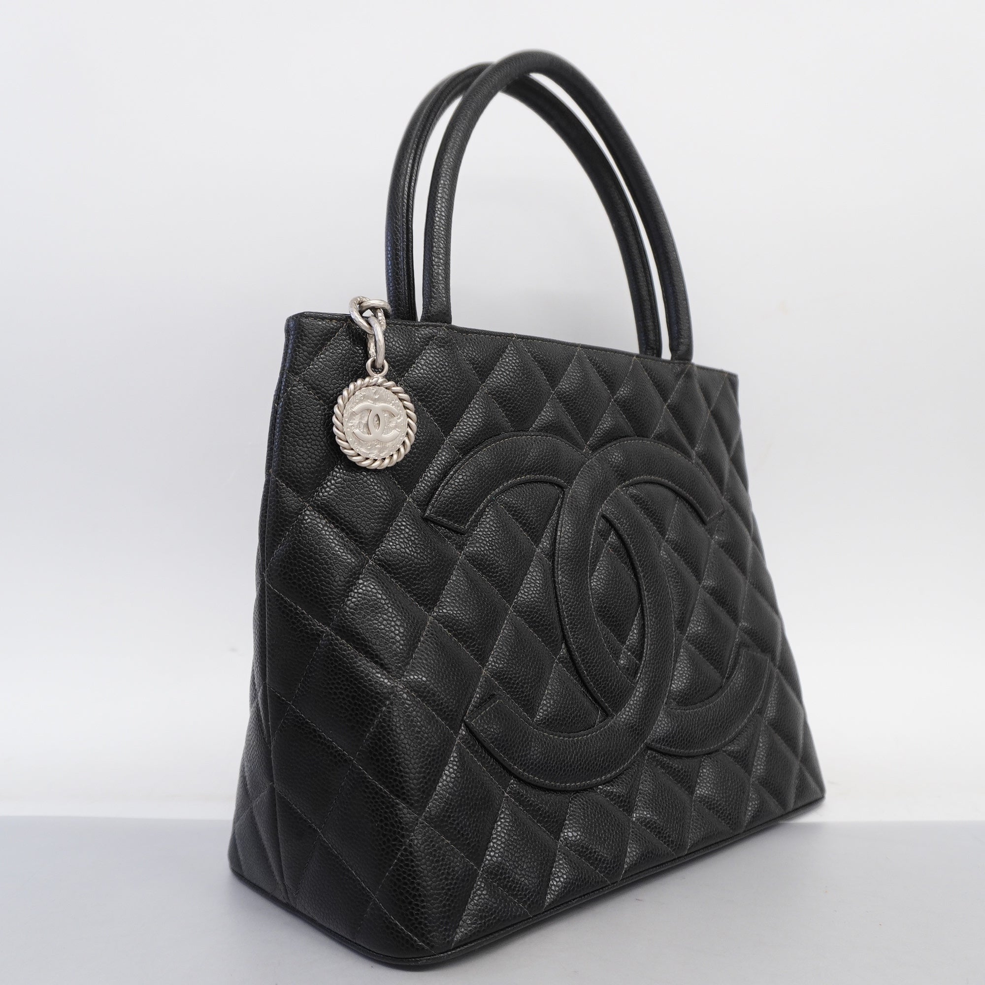 CHANEL   Reprint Tote Women's Leather Tote Bag Black