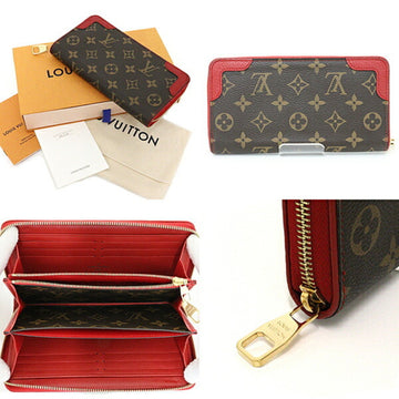 LOUIS VUITTON Zippy Retiro Long Wallet Monogram M61854 Red