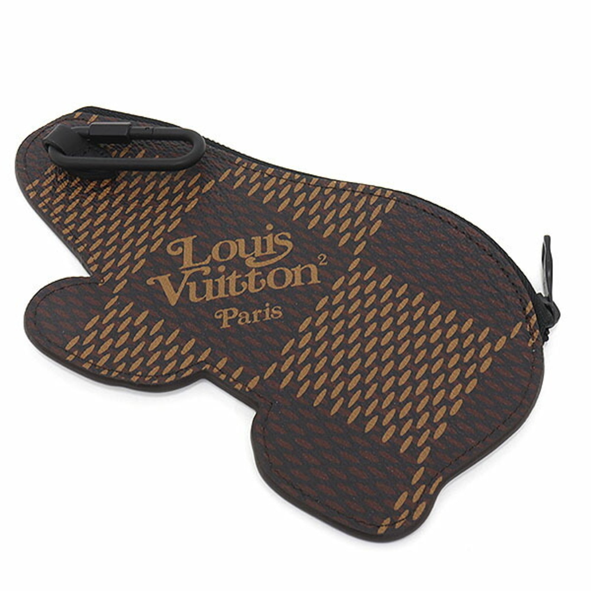 LOUIS VUITTON LV Squared Bear Coin Card Holder Damier Ebene Giant N60387 NIGO