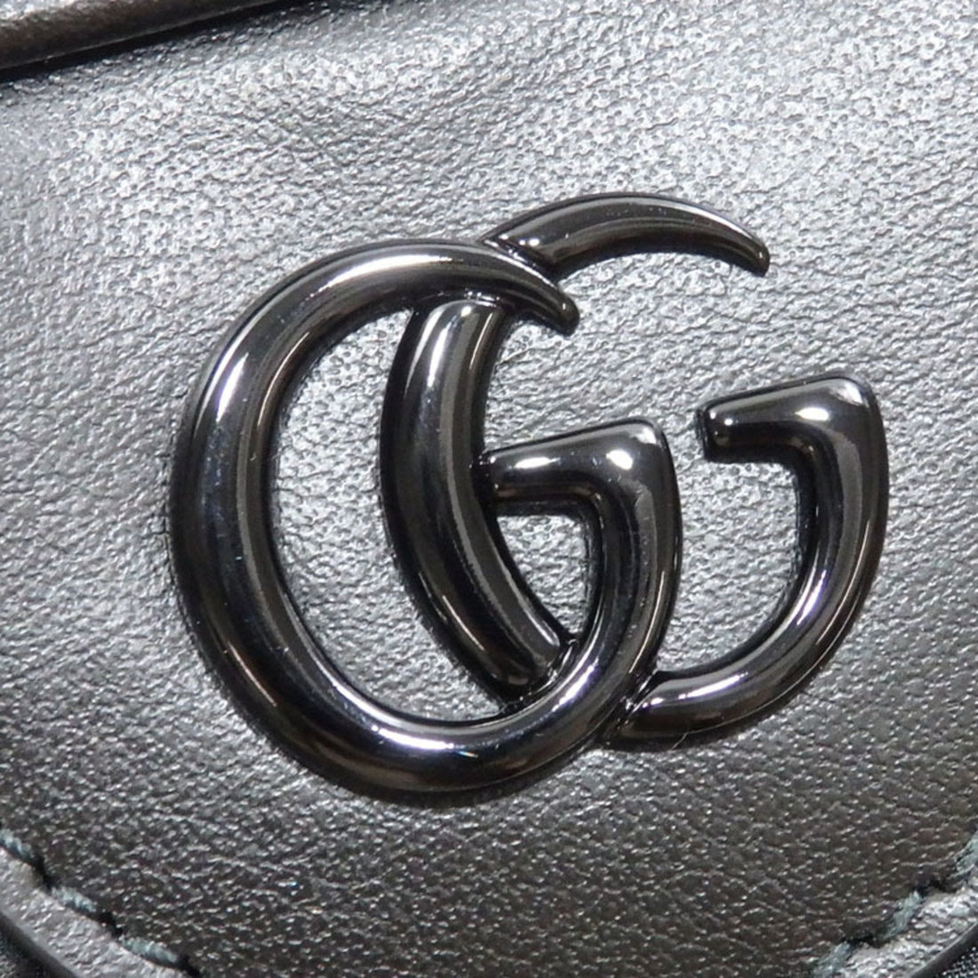 GUCCI Shoulder Bag GG Matelasse Small Women's Black Leather 702234