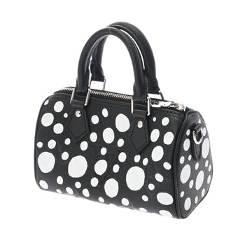 LOUIS VUITTON Monogram Nano Speedy Yayoi Kusama Collaboration Black White M81456 Women's Implant [Dot] Shoulder Bag
