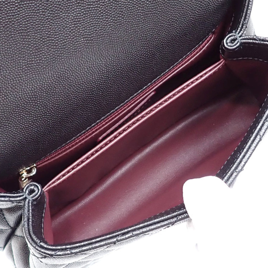 Chanel HandBag Matelasse Coco Handle XXS Women's Black Caviar Skin AS2215