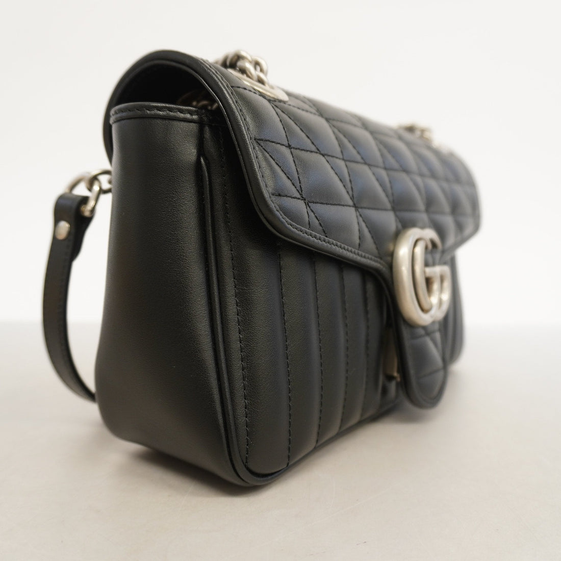 Gucci GG Marmont Shoulder Bag 443497 Women's Leather Shoulder Bag Black