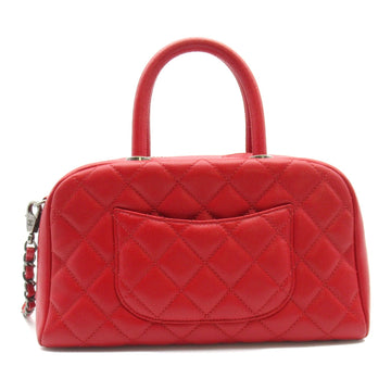 CHANEL 2way Boston bag Red Caviar Skin [Grained Calf]