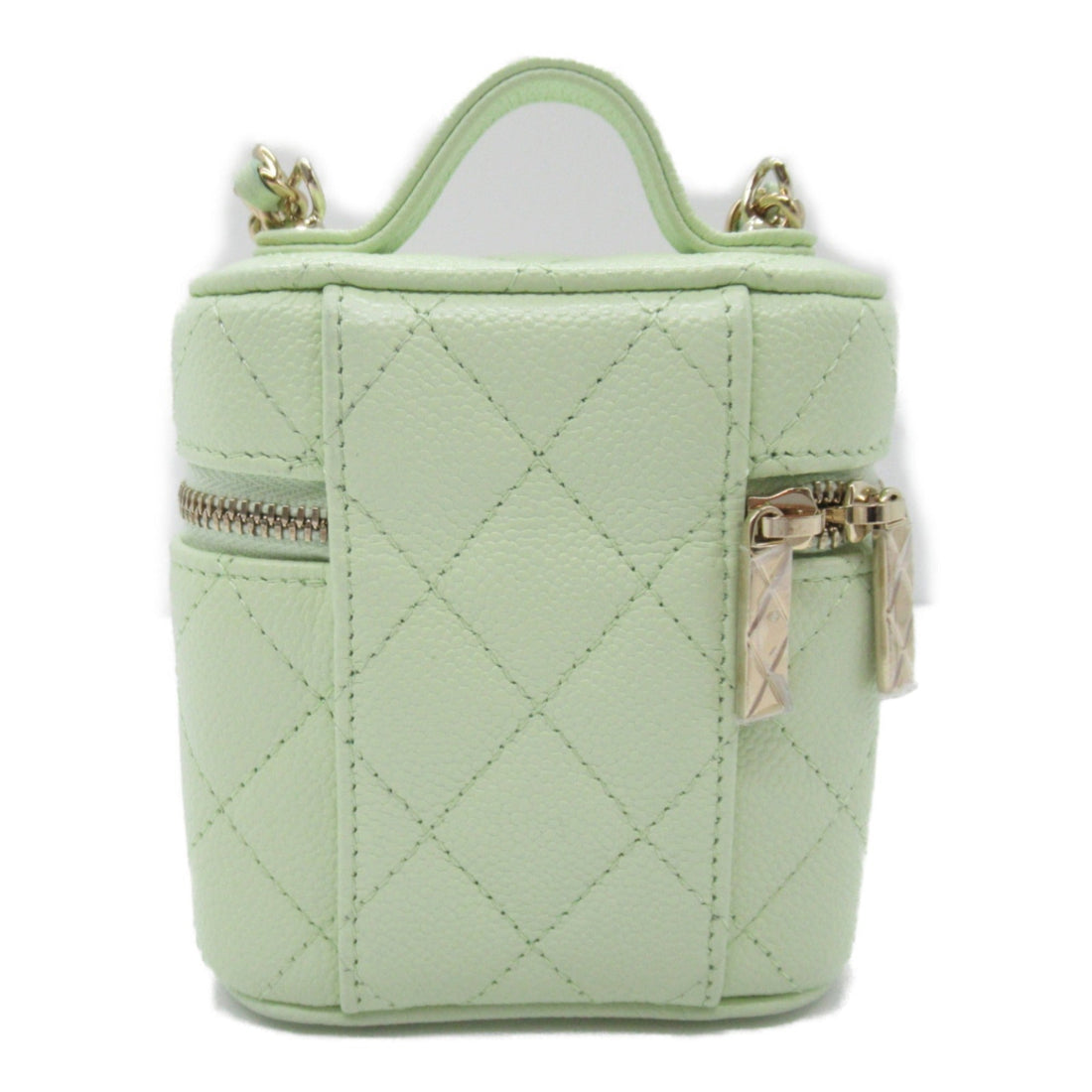 CHANEL Vanity ChainShoulder Bag Green Light green Caviar Skin (Grained Calf) AP2503
