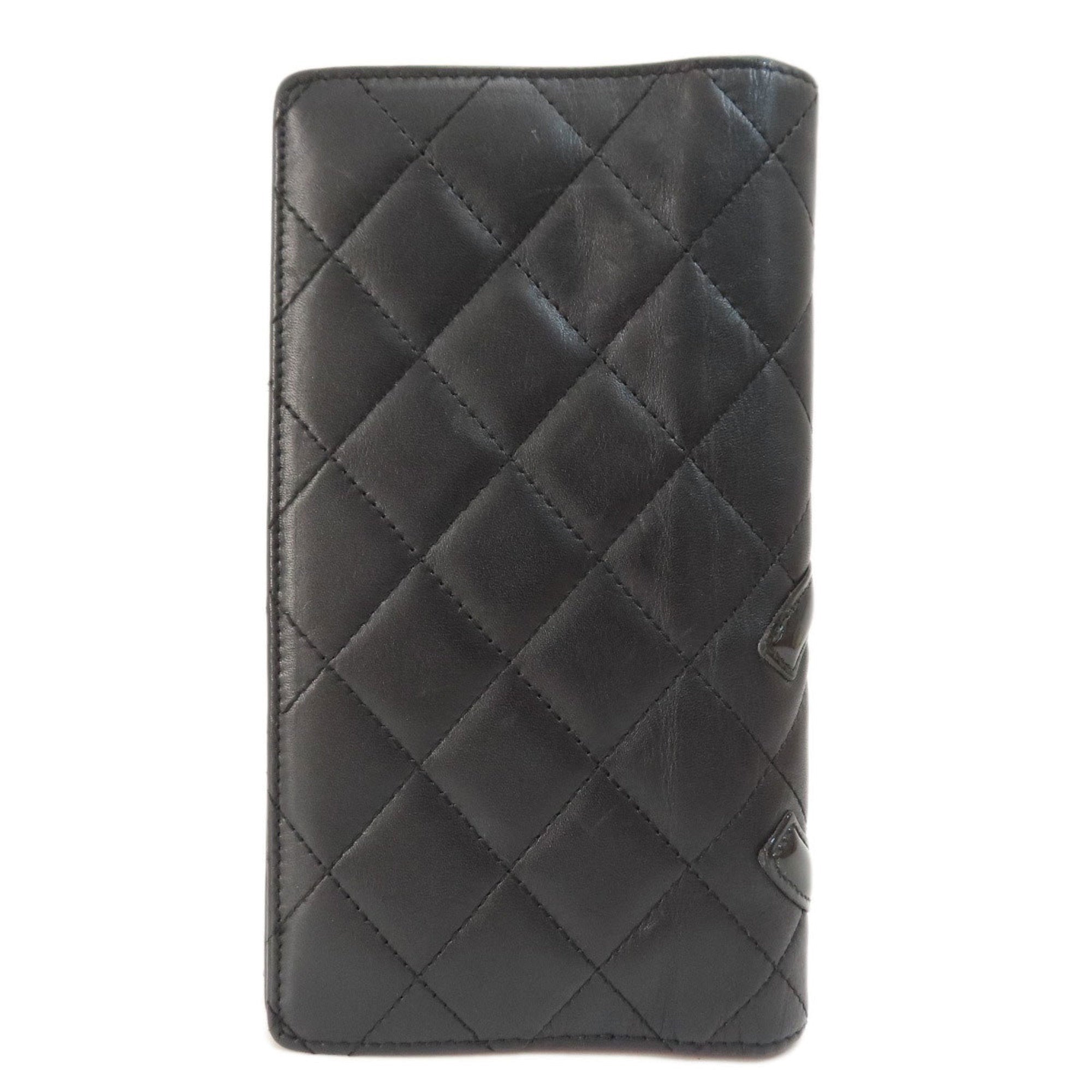 Chanel Cambon Line Long Wallet Leather Women's