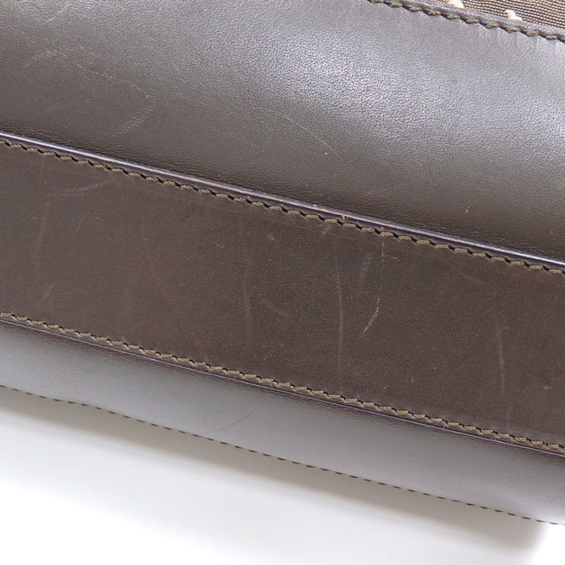 Celine Shoulder Bag C Macadam Women's Brown Canvas Leather