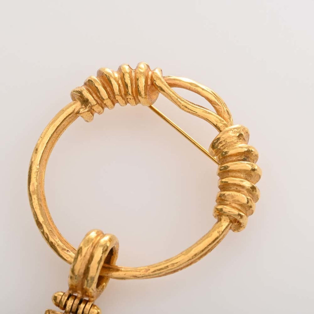 Chanel Cross Motif Coco Mark Brooch Gold Ladies