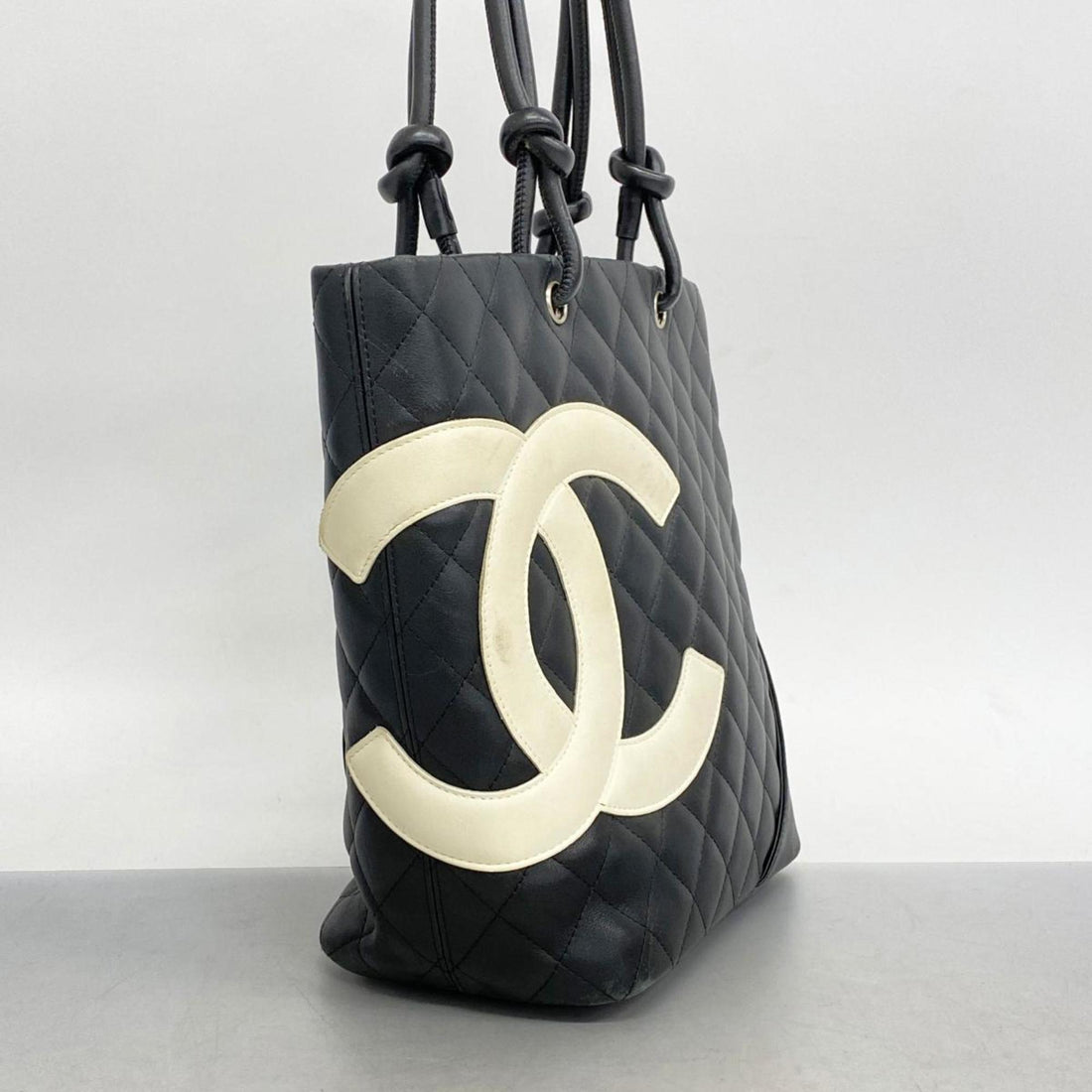 Chanel Tote Bag Cambon Lambskin Black Women's