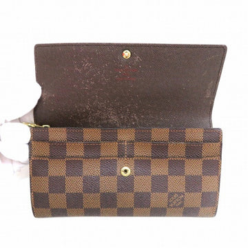 LOUIS VUITTON Damier Portefeuille Sarah N61734 Long Wallet Unisex