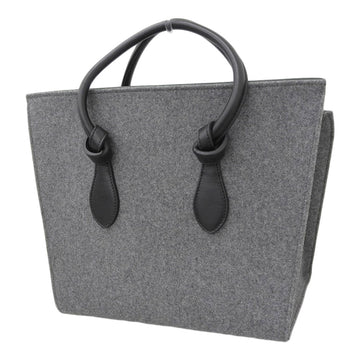 Celine tie bag handbag felt x leather gray black