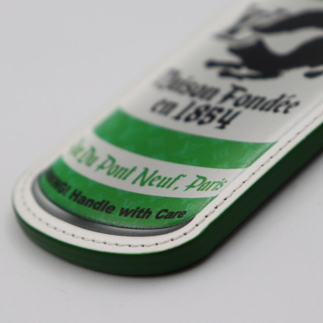 LOUIS VUITTON Portocre LV paint key holder MP3384 monogram canvas leather brown white green silver metal fittings ring bag charm