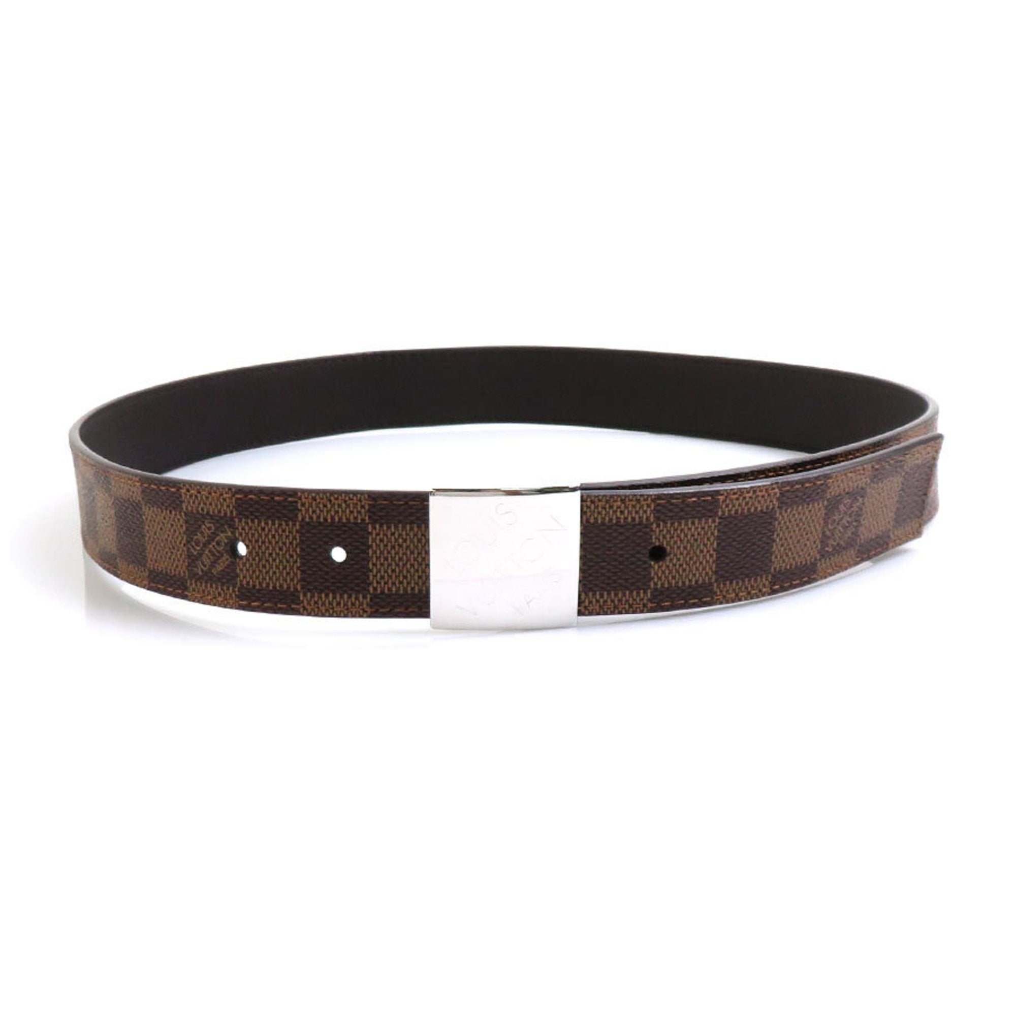 LOUIS VUITTON Belt Damier Centure Carre Canvas Ebene Unisex M6803