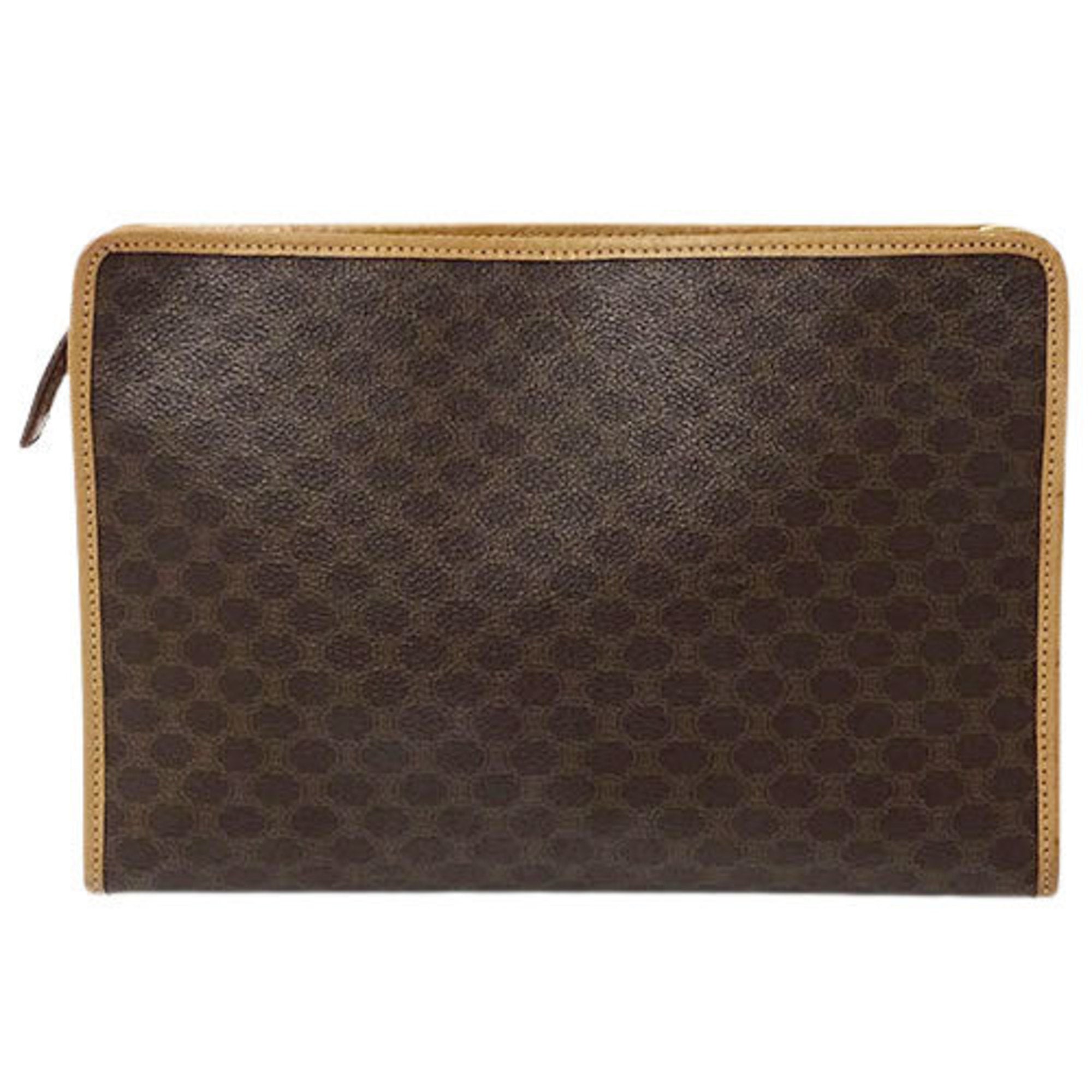 Celine Bag Women's Second Clutch Macadam Brown