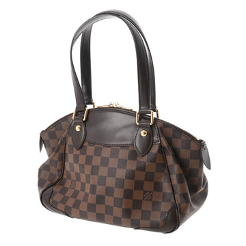 LOUIS VUITTON Damier Verona PM Brown N41117 Women's Canvas Handbag