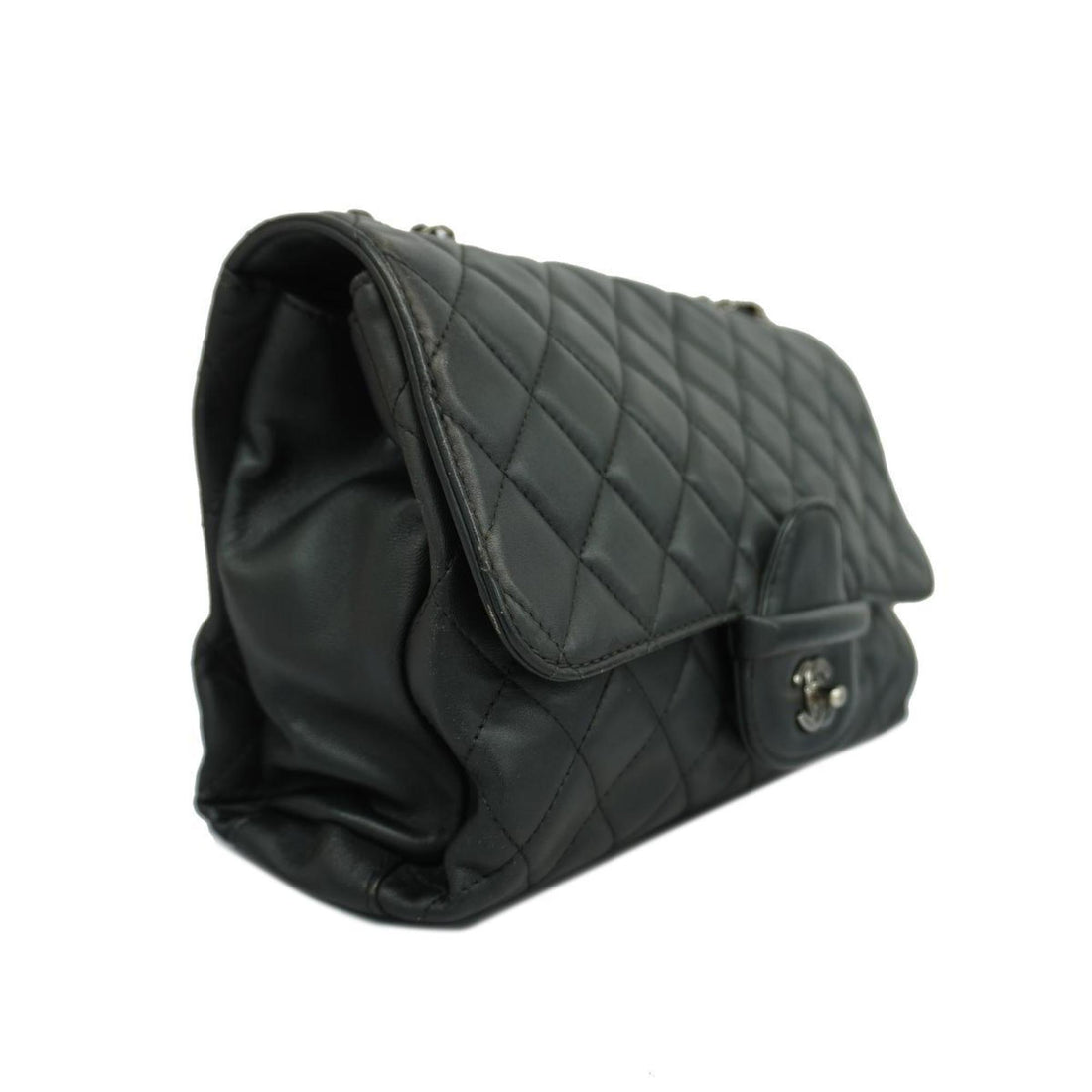 Chanel Shoulder Bag Matelasse W Chain Lambskin Black Women's