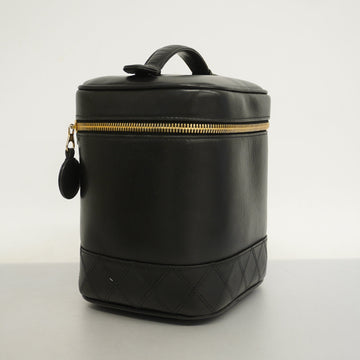 Chanel[3ca0286]   Vanity Bag Bicolore Lambskin Black Gold metal