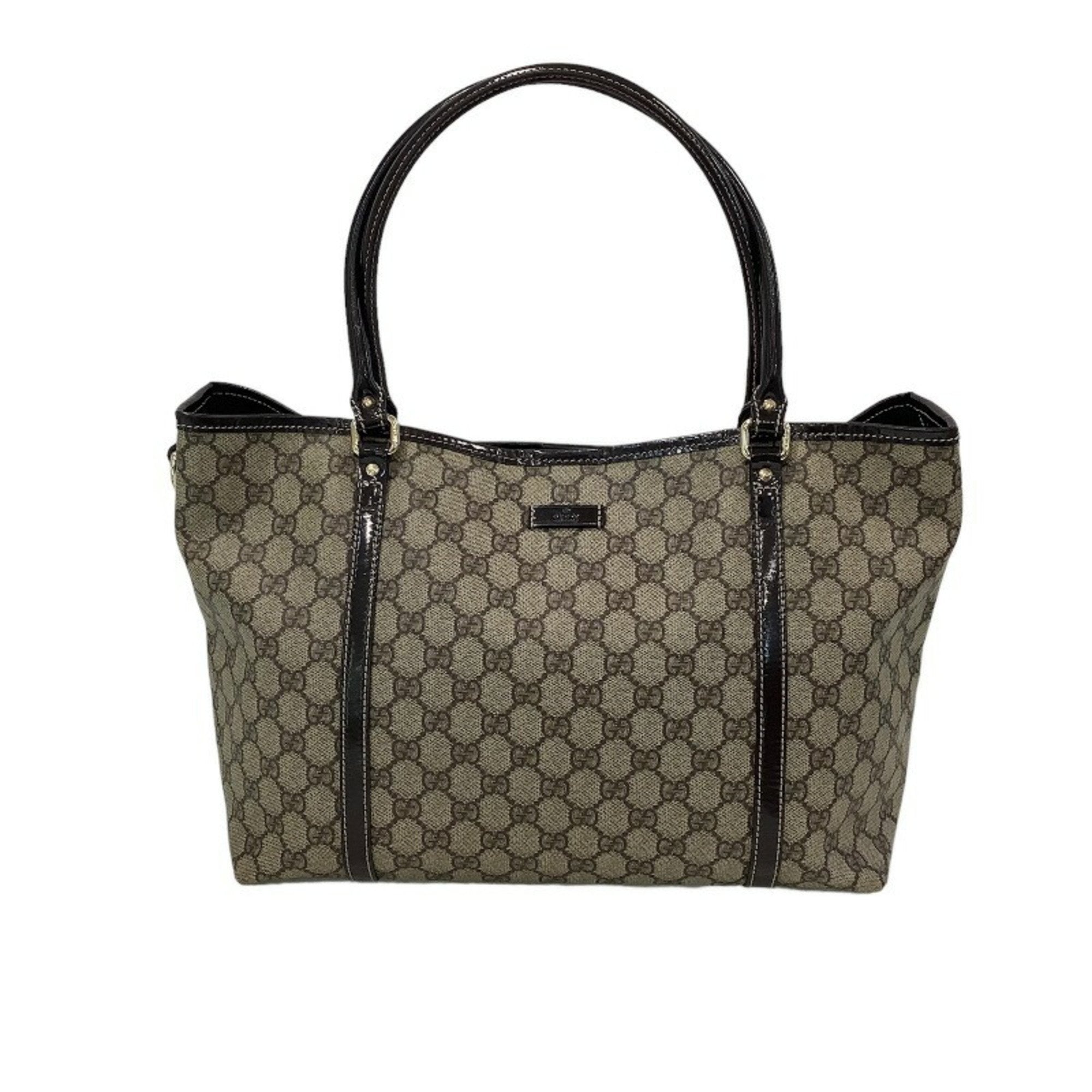 Gucci (Gucci) GG Pattern Tote Bag PVC Coated Canvas Brown Enamel 197953.213048 Women's