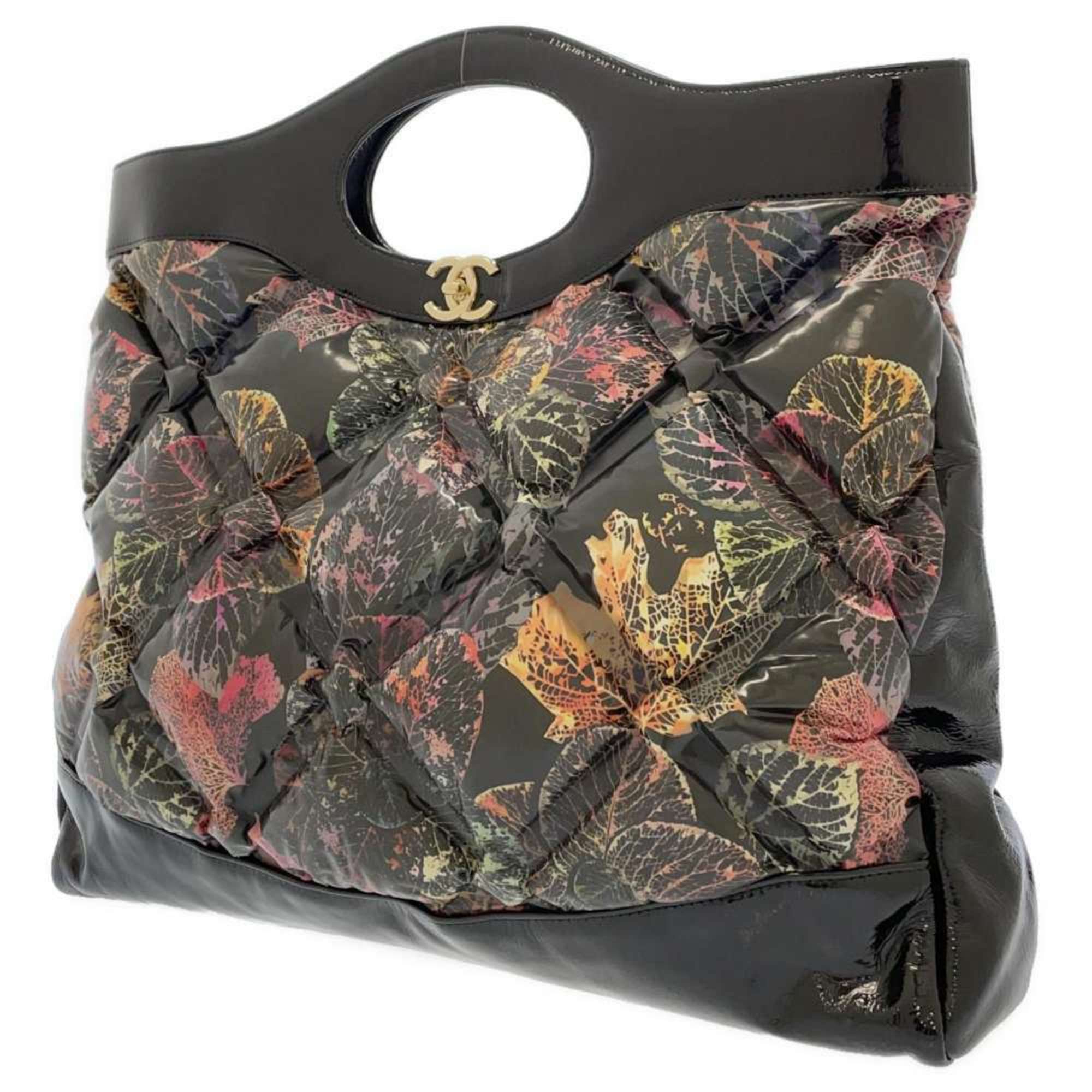 Chanel Shoulder Bag 31 Large Patent CHANEL Handbag Black