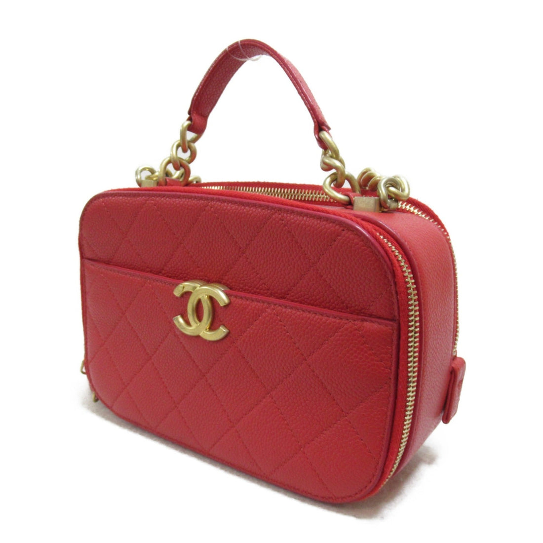CHANEL 2wayChainShoulder Bag Red Caviar Skin [Grained Calf]